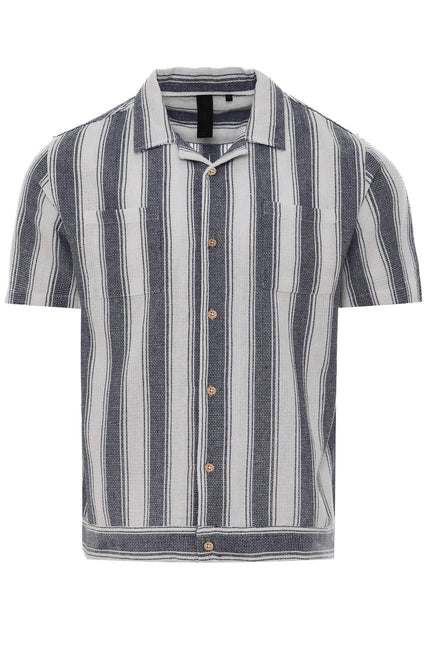 SoulStar Doheny Slim-Fit Shirt - White/Navy Stripe