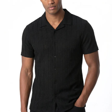 SoulStar Emei Textured Shirt - Black