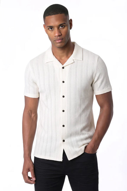 SoulStar Emei Textured Shirt - White