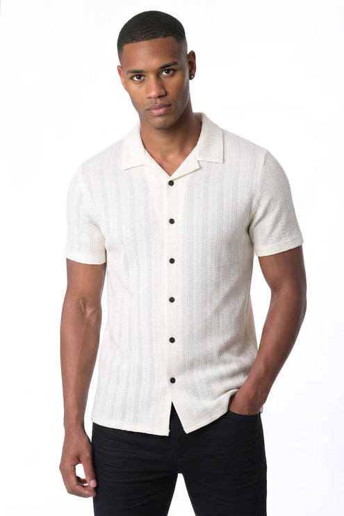SoulStar Emei Textured Shirt - White
