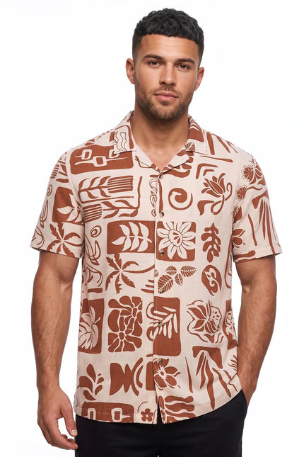 SoulStar Zushi Slim-Fit Shirt - Tropical Rust
