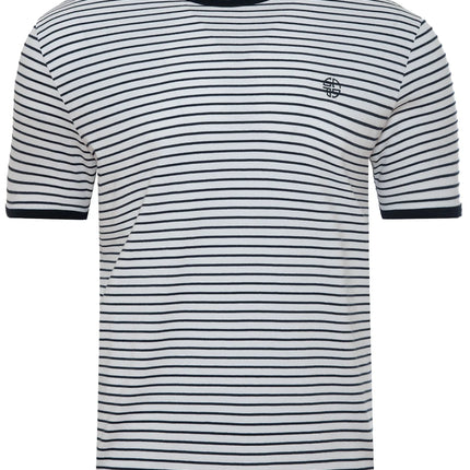 SoulStar Sail Cotton T-Shirt - Navy Stripe