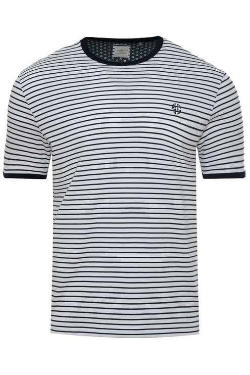 SoulStar Sail Cotton T-Shirt - Navy Stripe