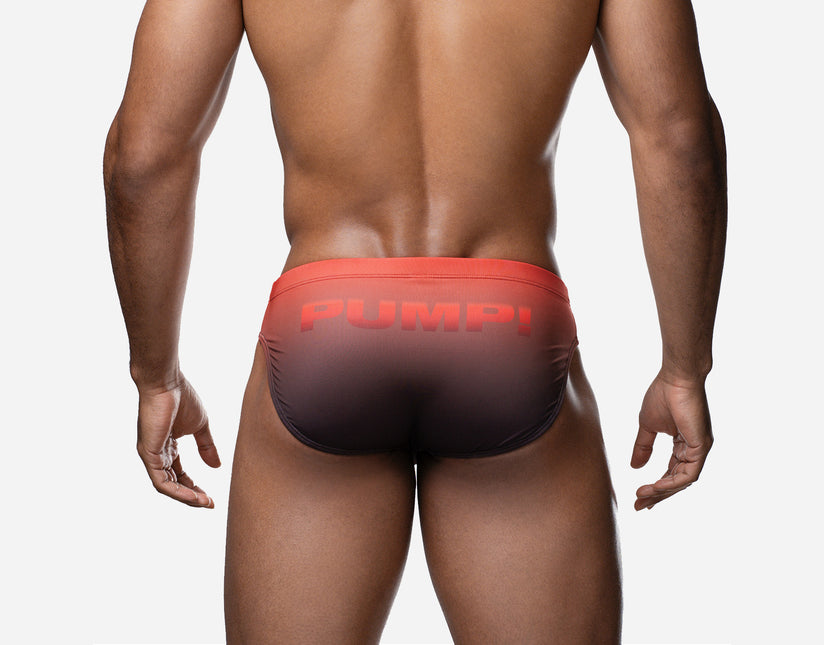PUMP! Nightfall Swim Brief - Red/Black size M