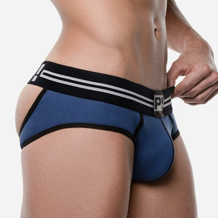 PUMP! Round 2 Blue Backless Brief jockstrap sexy jockbrief www.egoistunderwear.com Egoist Chicago