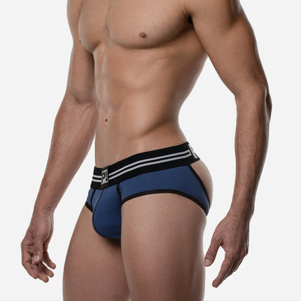 PUMP! Round 2 Blue Backless Brief jockstrap sexy jockbrief www.egoistunderwear.com Egoist Chicago