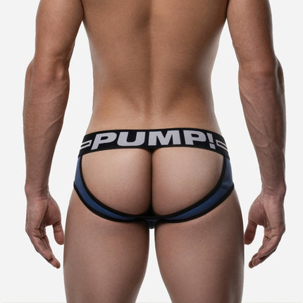 PUMP! Round 2 Blue Backless Brief jockstrap sexy jockbrief www.egoistunderwear.com Egoist Chicago
