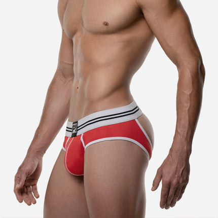 PUMP! Round 2 Red Backless Brief jockstrap sexy jockbrief www.egoistunderwear.com Egoist Chicago