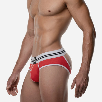 PUMP! Round 2 Red Backless Brief jockstrap sexy jockbrief www.egoistunderwear.com Egoist Chicago