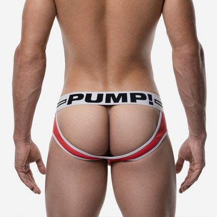 PUMP! Round 2 Red Backless Brief jockstrap sexy jockbrief www.egoistunderwear.com Egoist Chicago