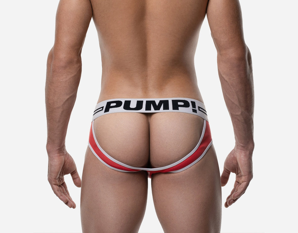 PUMP! Round 2 Red Backless Brief jockstrap sexy jockbrief www.egoistunderwear.com Egoist Chicago