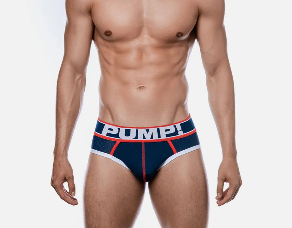 PUMP! Big League mesh brief navy