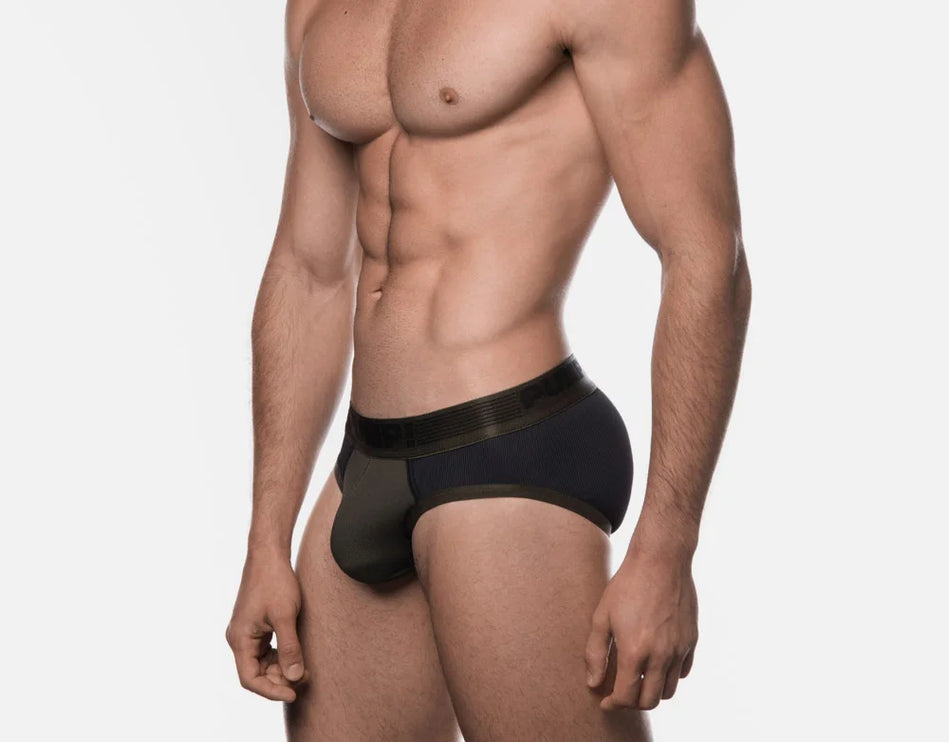 PUMP! Military Ribbed brief army green