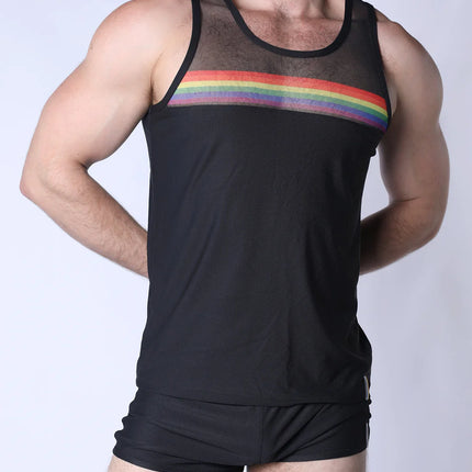 Timoteo Pride Mesh Tank - Black