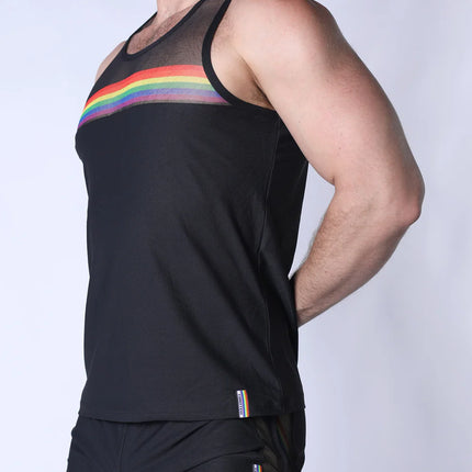 Timoteo Pride Mesh Tank - Black