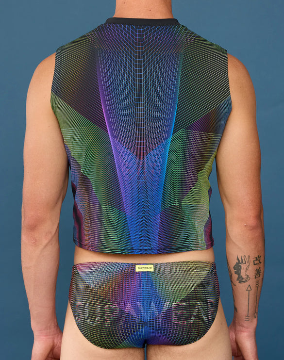 Supawear Contour Pride Cropped Tank - Rainbow