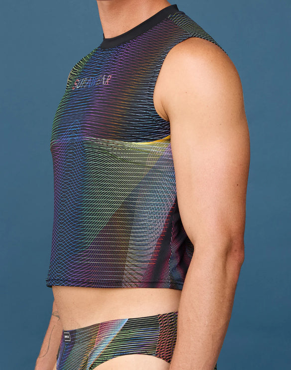 Supawear Contour Pride Cropped Tank - Rainbow