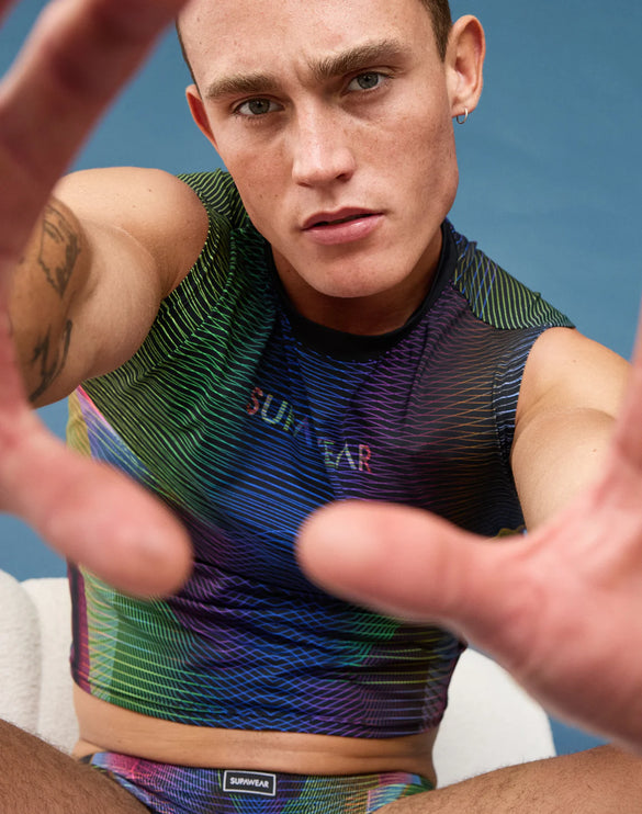 Supawear Contour Pride Cropped Tank - Rainbow