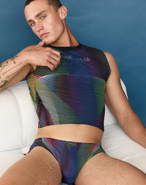 Supawear Contour Pride Cropped Tank - Rainbow