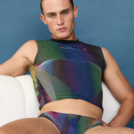 Supawear Contour Pride Cropped Tank - Rainbow