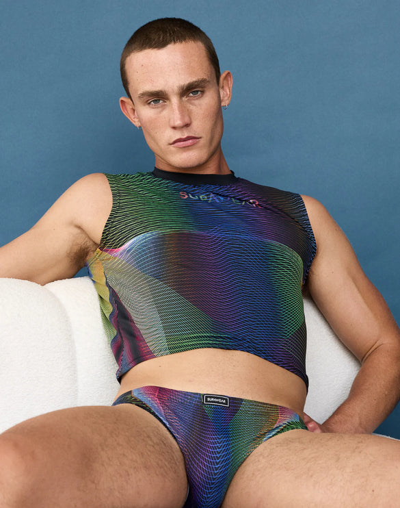 Supawear Contour Pride Cropped Tank - Rainbow