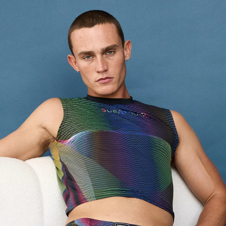 Supawear Contour Pride Cropped Tank - Rainbow