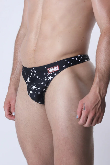Vaux Pulse Swim Thong - Black Star