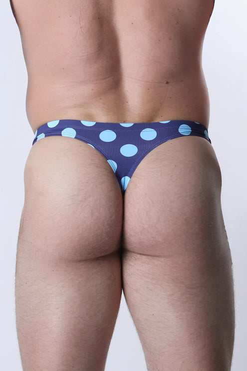 Vaux Pulse Swim Thong - Blue Dot