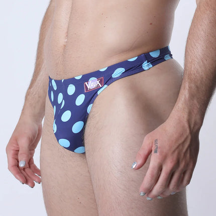 Vaux Pulse Swim Thong - Blue Dot