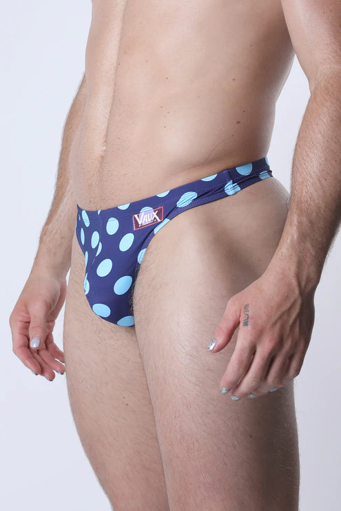 Vaux Pulse Swim Thong - Blue Dot