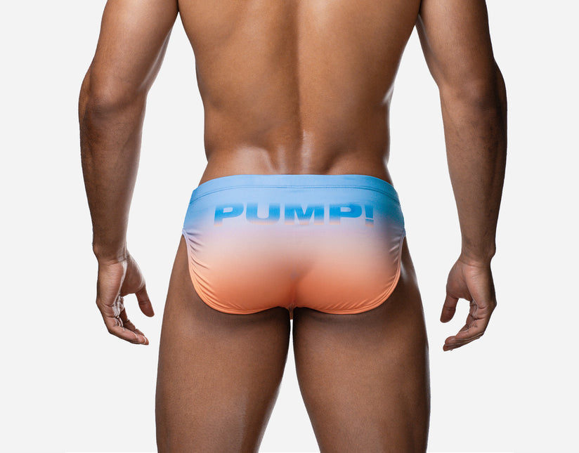 PUMP! Sundown Swim Brief - Blue/Orange