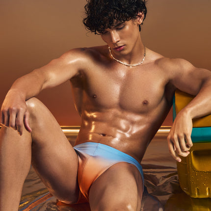 PUMP! Sundown Swim Brief - Blue/Orange