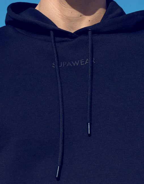 Supawear Cropped Sleeveless Hoodie - Black