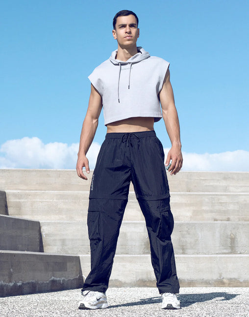 Supawear Cropped Sleeveless Hoodie - Grey