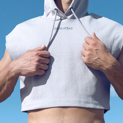 Supawear Cropped Hoodie grey