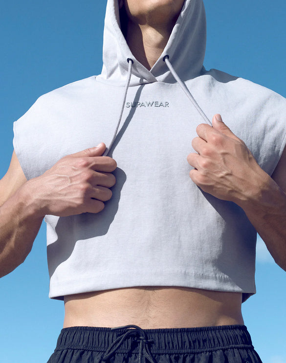 Supawear Cropped Hoodie grey