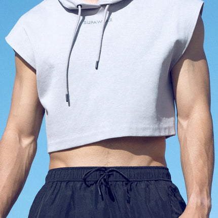 Supawear Cropped Hoodie grey