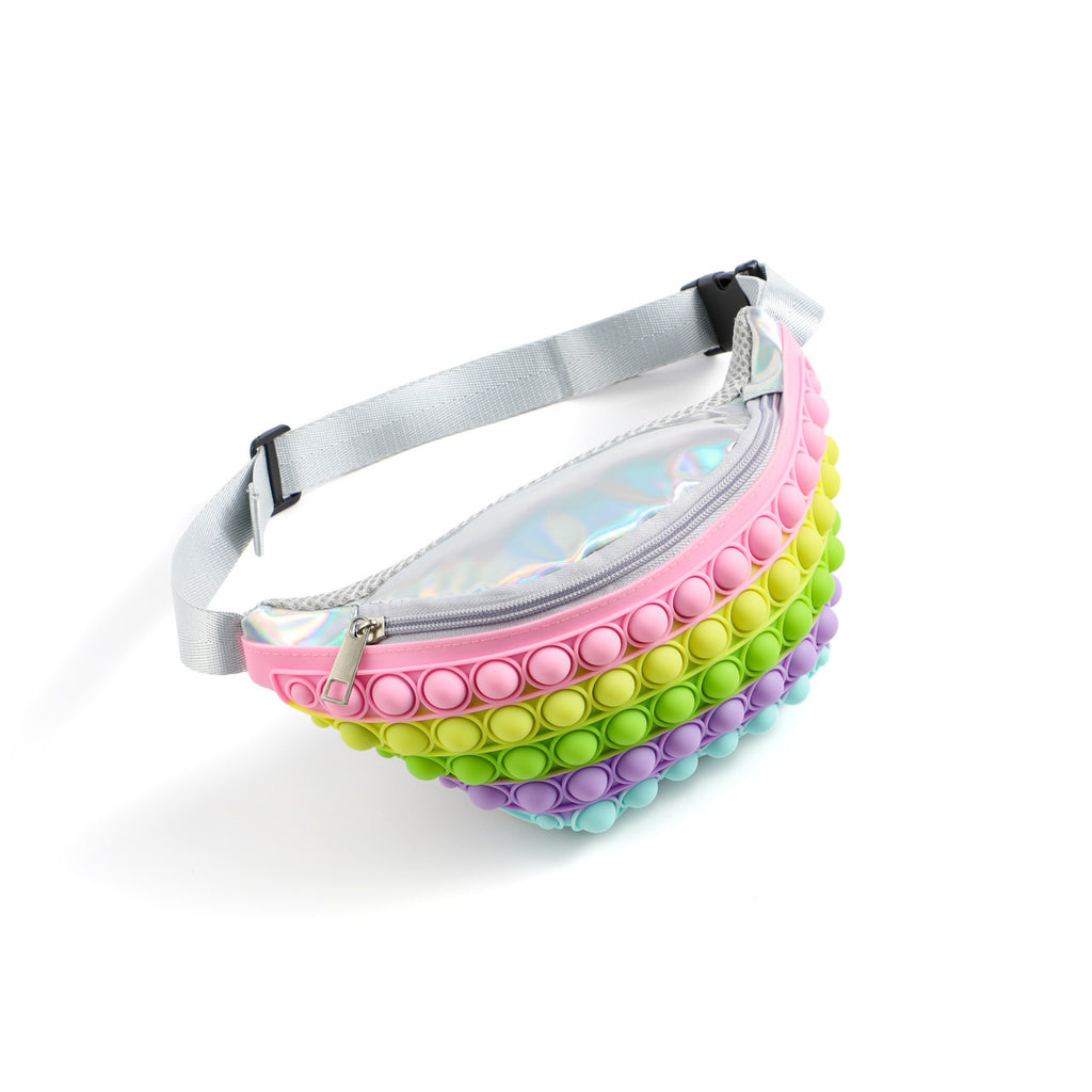 Silicon Push and Pop fanny pack pink