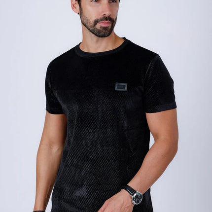 Barabas Cuddleth sparkly glittery t-shirt black/black