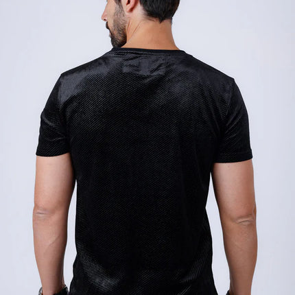 Barabas Cuddleth sparkly glittery t-shirt black/black