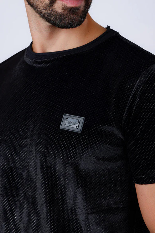 Barabas Cuddleth sparkly glittery t-shirt black/black