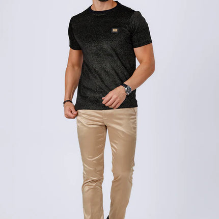 Barabas Cuddleth sparkly glittery t-shirt black/gold