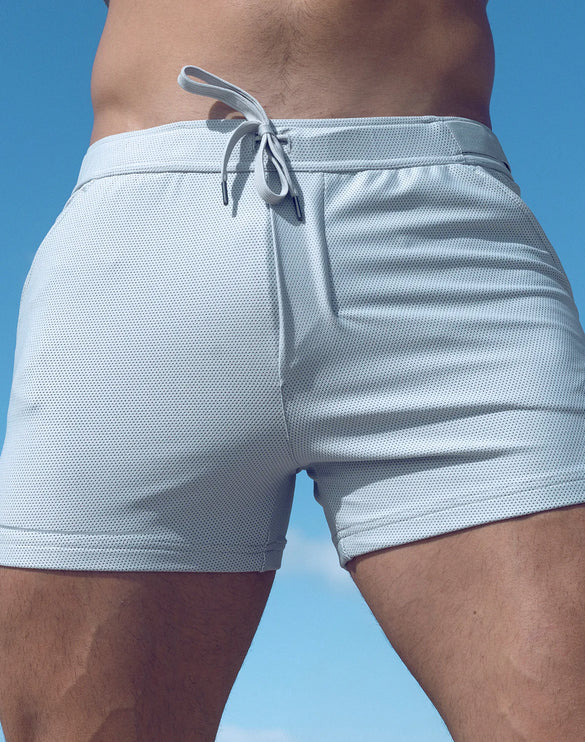 Supawear 3.5" inseam SPR Mesh short mens sexy slim fit white Egoist Chicago www.egoistunderwear.com