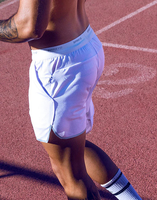 Supawear 4" inseam SPR Racer short mens sexy slim fit white Egoist Chicago www.egoistunderwear.com