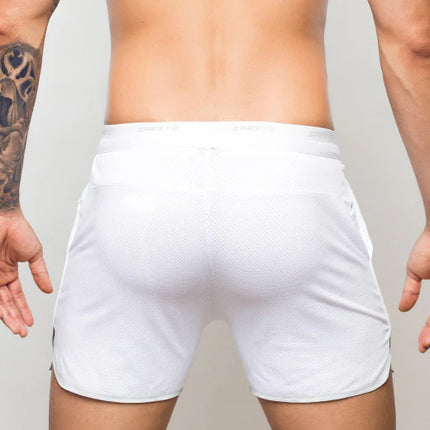 Supawear 4" inseam SPR Racer short mens sexy slim fit white Egoist Chicago www.egoistunderwear.com