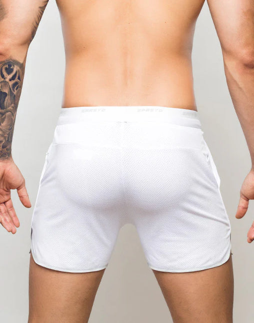 Supawear 4" inseam SPR Racer short mens sexy slim fit white Egoist Chicago www.egoistunderwear.com