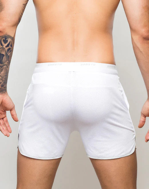 Supawear 4" inseam SPR Racer short mens sexy slim fit white Egoist Chicago www.egoistunderwear.com