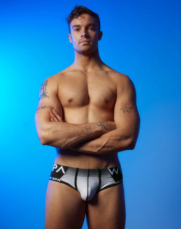 Supawear SPR Max Gradient sexy low rise brief black/white Egoist Chicago www.egoistunderwear.com