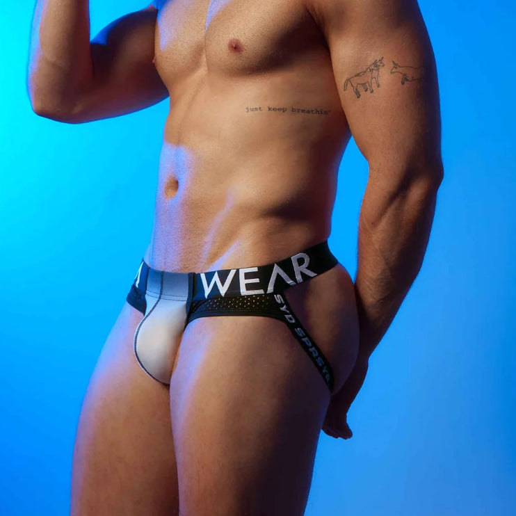 Supawear SPR Max Gradient sexy low rise jockstrap black/white Egoist Chicago www.egoistunderwear.com