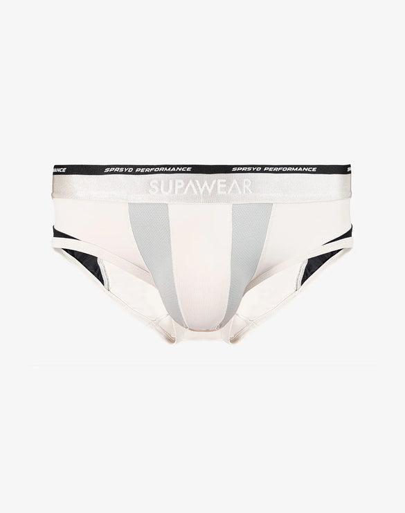 Supawear Verve mens sexy low rise brief pale grey Egoist Chicago www.egoistunderwear.com
